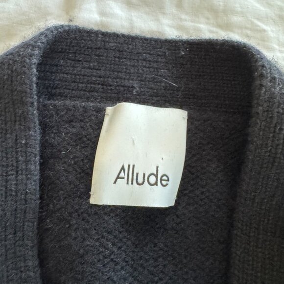 Allude Wool Cashmere Blend Cardigan Black - Picture 4 of 10